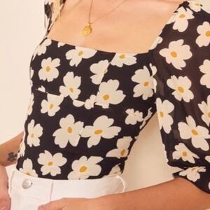 Reformation Georgia Daisy Chain Blouse